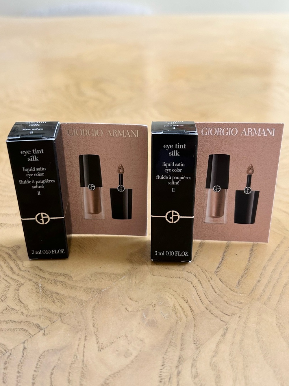 2 Pc Giorgio Armani Eye Tint Silk Eyeshadow in Rose Ashes Travel - Picture 5 of 5